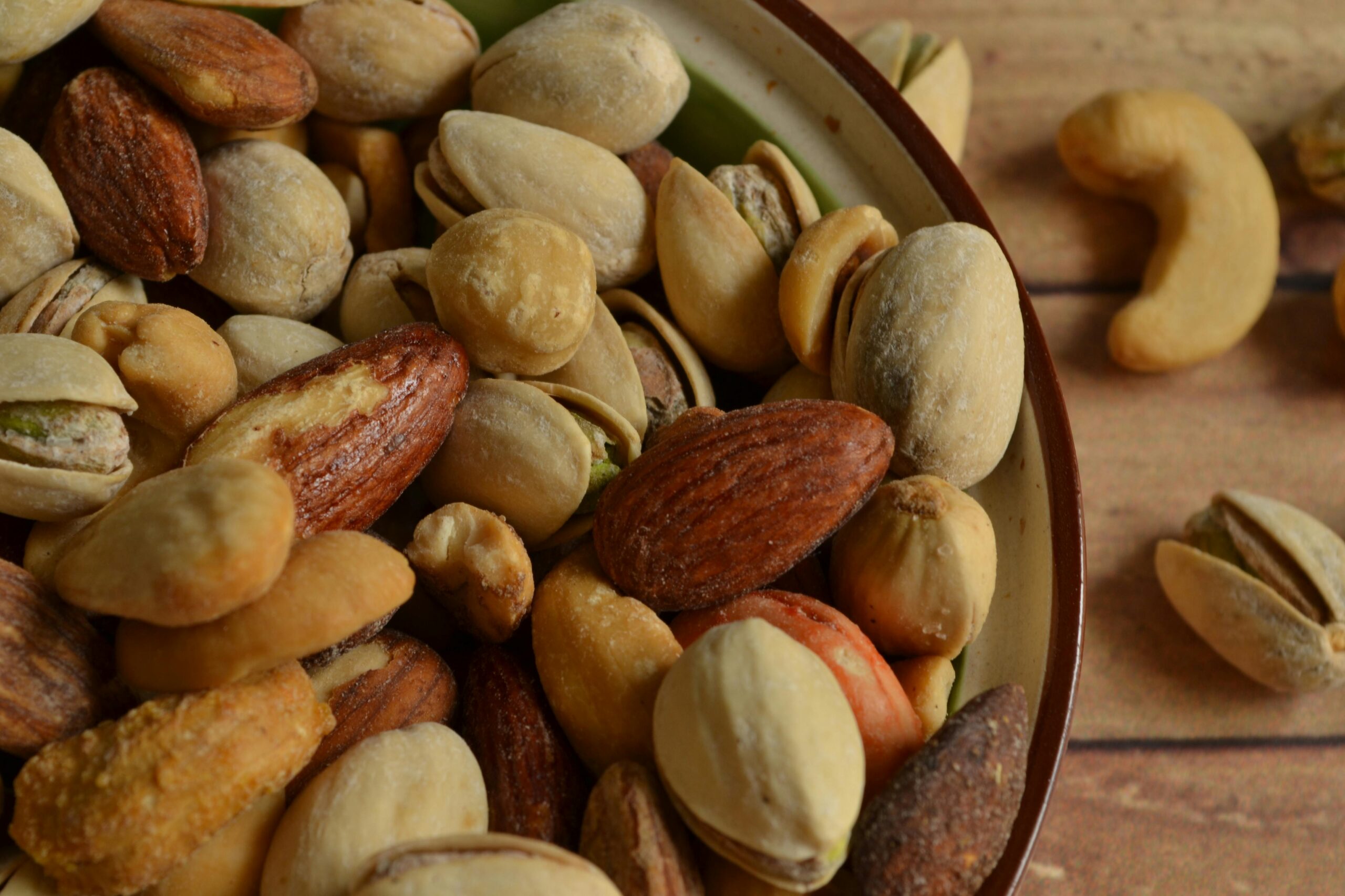 Nuts on a table